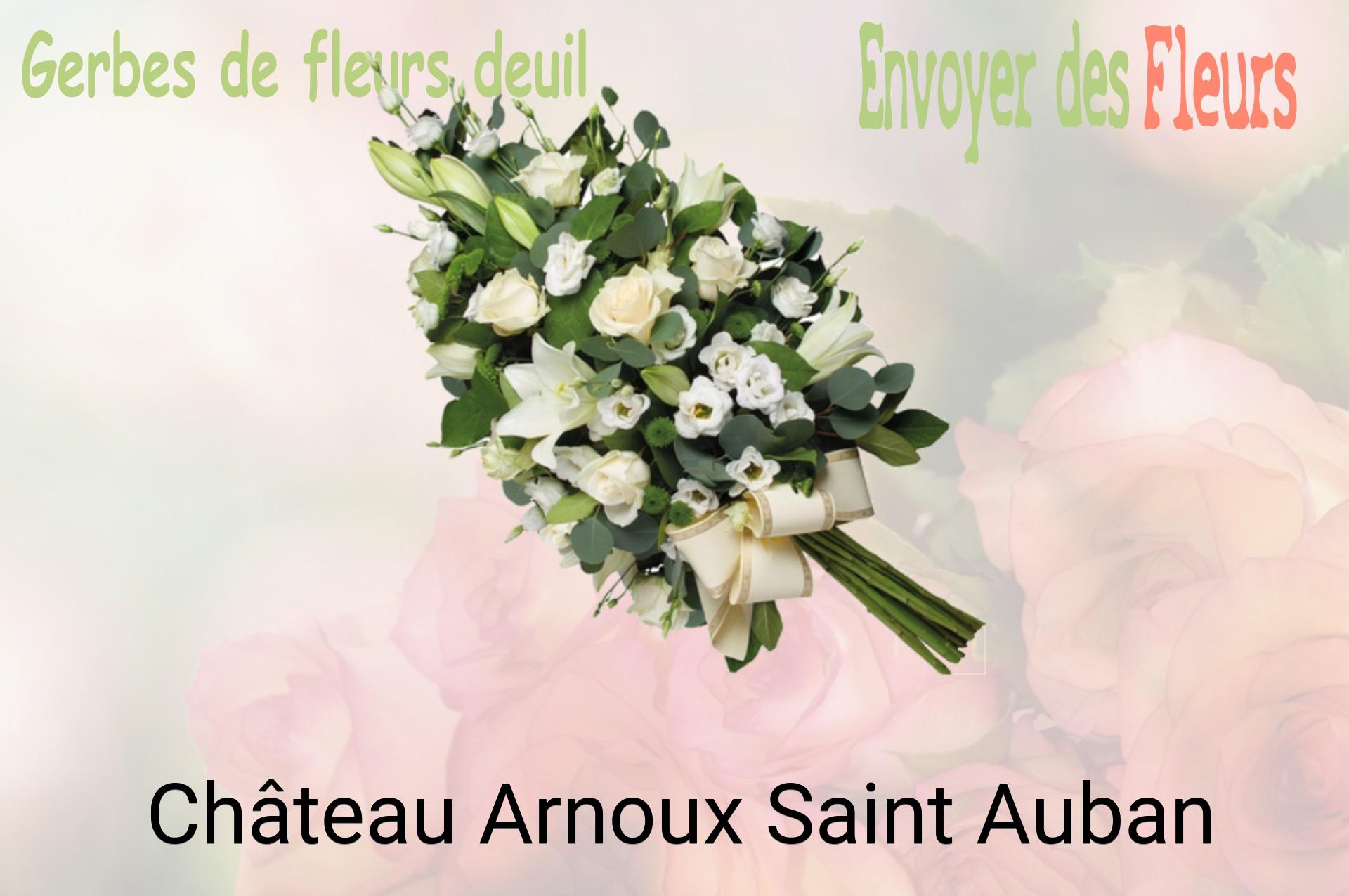 Gerbe de fleurs de deuil livrée à Château-Arnoux-Saint-Auban